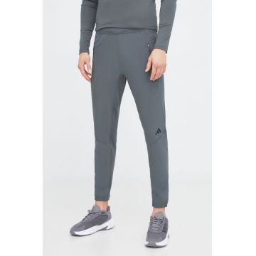 adidas Performance pantaloni de antrenament D4T culoarea verde, uni IS3793