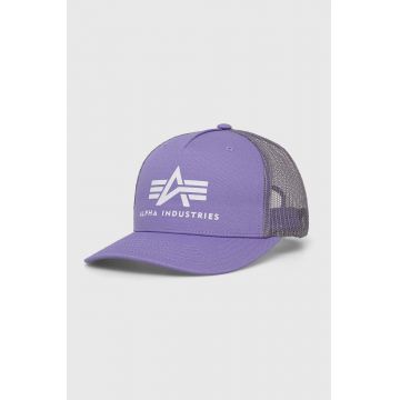 Alpha Industries sapca culoarea negru, cu imprimeu