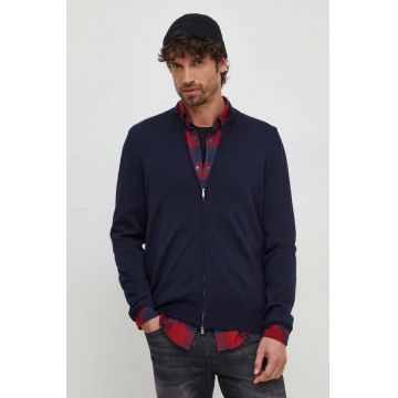 BOSS cardigan din lână culoarea bleumarin 50468254