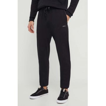 BOSS pantaloni de lounge culoarea negru, neted