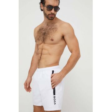 BOSS pantaloni scurti de baie culoarea alb