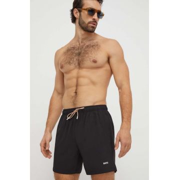 BOSS pantaloni scurti de baie culoarea negru