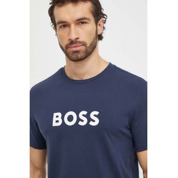 BOSS tricou de plajă culoarea negru, cu model 50491706