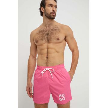 HUGO pantaloni scurți de baie culoarea roz 50510190