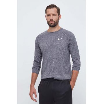 Nike mânecă lungă de antrenament culoarea gri, melanj