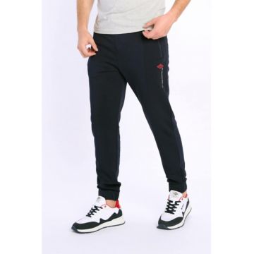 Pantaloni de trening cu talie medie si snur in talie