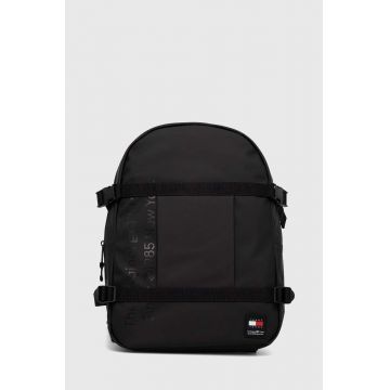 Tommy Jeans rucsac bărbați, culoarea negru, mare, uni AM0AM11961