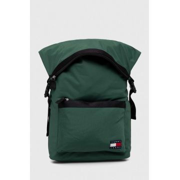 Tommy Jeans rucsac bărbați, culoarea verde, mare, cu imprimeu AM0AM11965