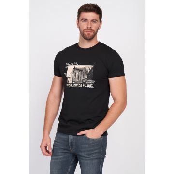 Tricou din bumbac cu imprimeu foto