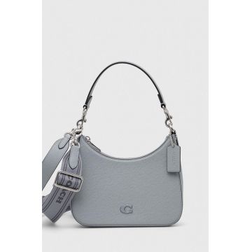 Coach borseta de piele culoarea gri