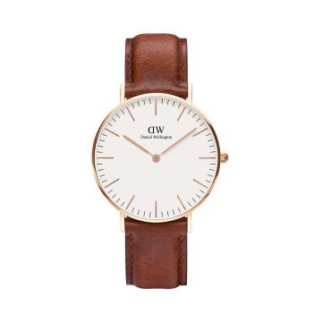 Daniel Wellington ceas Classic 36 St Mawes culoarea maro