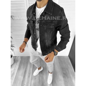 Geaca barbati de blugi neagra B9428 O3-2.3