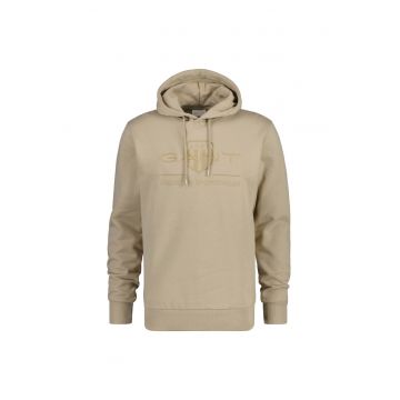 Hanorac cu broderie logo Tonal - Bej