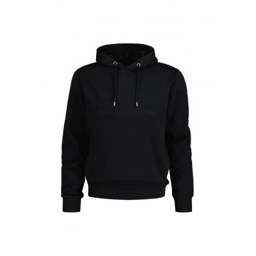 Hanorac cu broderie logo Tonal - Negru