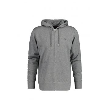 Hanorac regular fit cu fermoar Shield - Gri