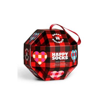 Happy Socks sosete Bauble Sock Gift Box culoarea rosu