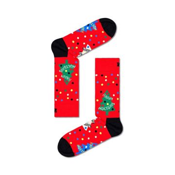 Happy Socks sosete Happy Holidays Sock culoarea rosu