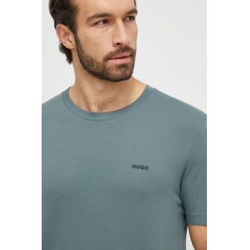 HUGO tricou din bumbac culoarea verde, uni 50466158