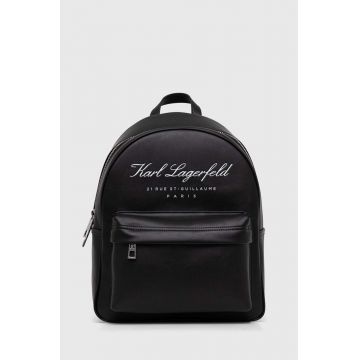 Karl Lagerfeld rucsac femei, culoarea negru, mare, cu imprimeu