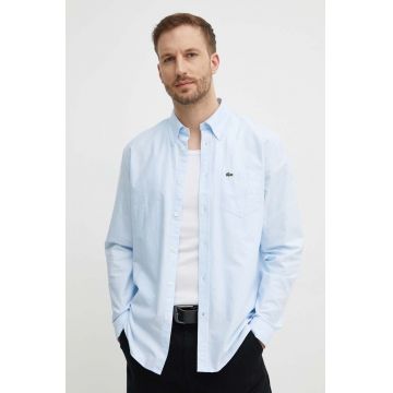 Lacoste cămașă din bumbac bărbați, cu guler button-down, regular