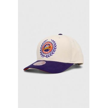 Mitchell&Ness șapcă de baseball din bumbac Phoenix Suns culoarea alb, cu imprimeu