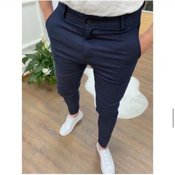 Pantaloni barbati casual bleumarin 12409 G1-4