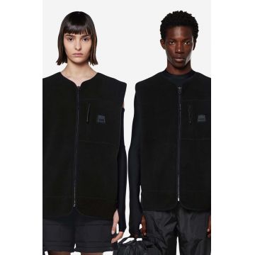 Rains vestă Fleece Vest culoarea negru, de tranzitie 18510-BLACK.