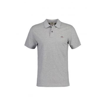 Tricou polo slim fit Shield - Gri