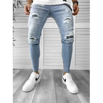 Blugi barbati conici albastri 12410 M4-3.3