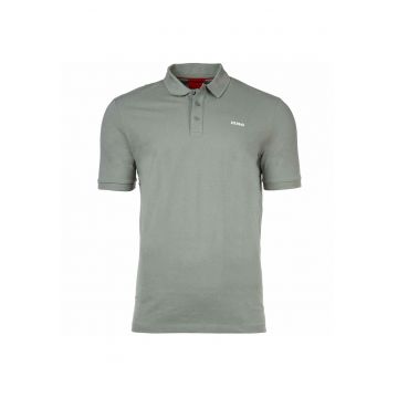HUGO - Tricou polo din pique cu logo