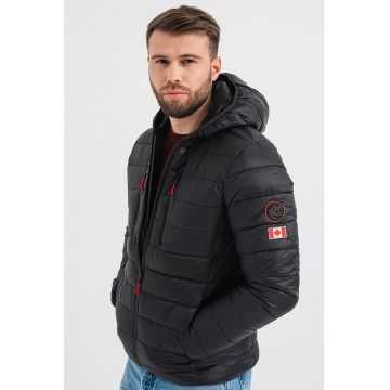 Jacheta cu gluga si model uni Alareak - Negru