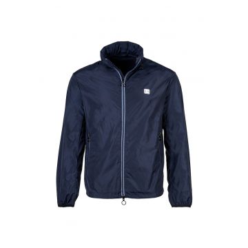 Jacheta usoara rezistenta la vant cu buzunare cu fermoar - Albastru inchis