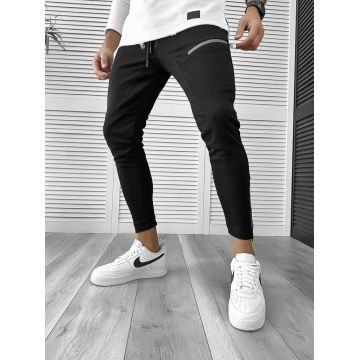 Pantaloni de trening conici negri 1140 D6-4.1