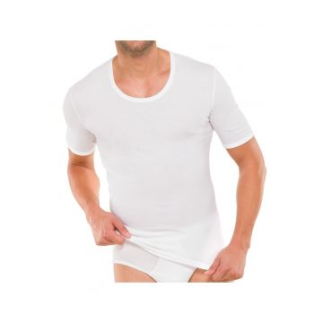 Tricou cu decolteu rotund - Alb