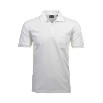 Tricou polo cu buzunar pe piept - Alb