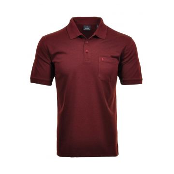 Tricou polo cu buzunar pe piept - Rosu
