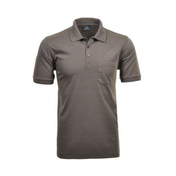 Tricou polo cu buzunar pe piept - Maro