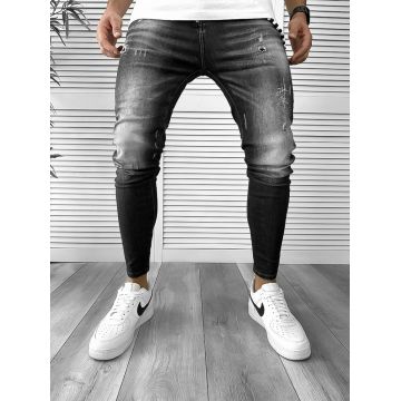 Blugi barbati conici negri 5796