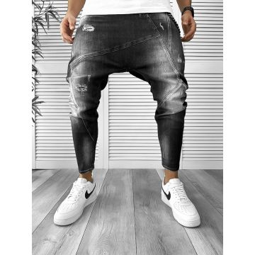 Blugi barbati conici negri 5807