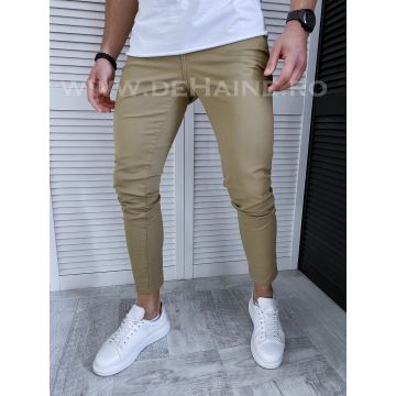 Pantaloni barbati maro deschis smart casual B3484   N8-4.1
