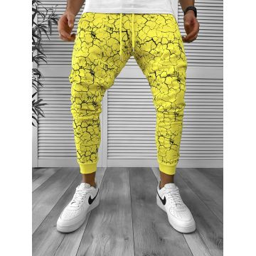 Pantaloni de trening conici galbeni K415 91-3.1