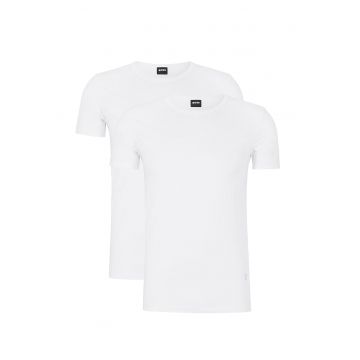 Set de tricouri de casa slim fit Modern - 2 piese - Alb