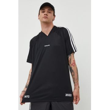 adidas Originals tricou barbati, culoarea negru, cu imprimeu