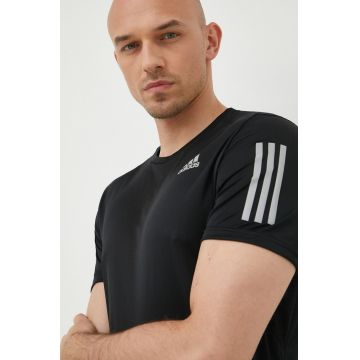 adidas Performance tricou de alergare Own The Run culoarea negru, cu imprimeu