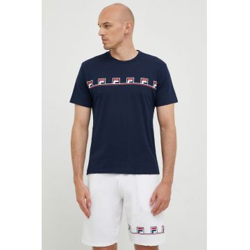 Fila pijama barbati, culoarea albastru marin, cu imprimeu