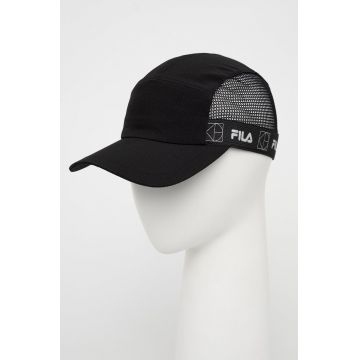 Fila sapca Rewa culoarea negru, neted Fila sapca Rewa culoarea negru, neted