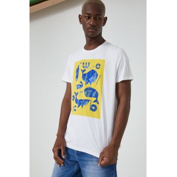 Medicine tricou din bumbac culoarea alb, cu imprimeu