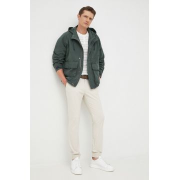 Pepe Jeans geaca barbati, culoarea verde, de tranzitie