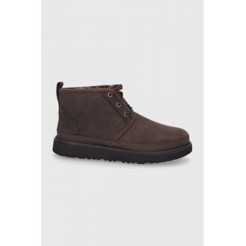 UGG ghete de piele barbati, culoarea maro