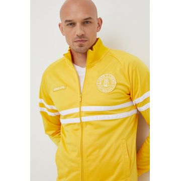 Unfair Athletics bluza barbati, culoarea galben, cu imprimeu